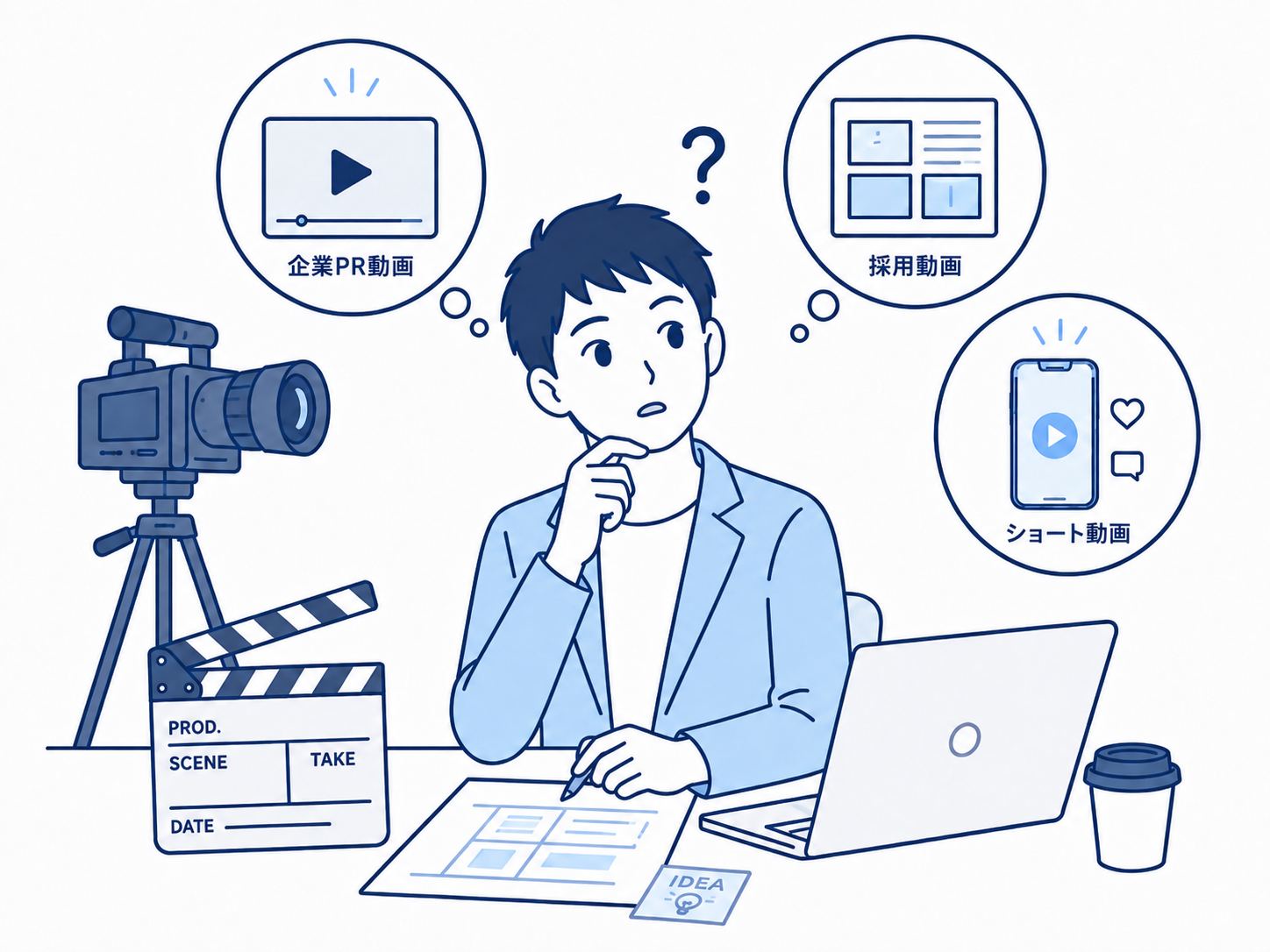 採用動画や企業PR動画の企画に悩む担当者